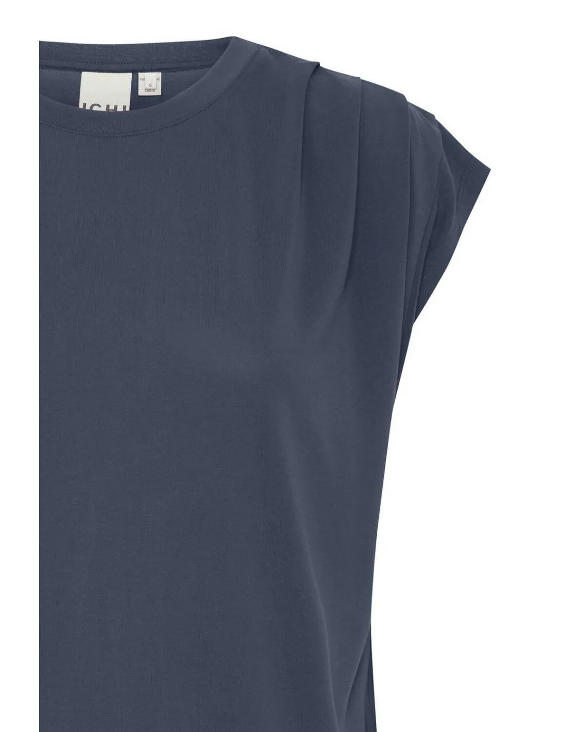 CAMISETA HOMBROS FRUNCIDOS AZUL ICHI LISKEN