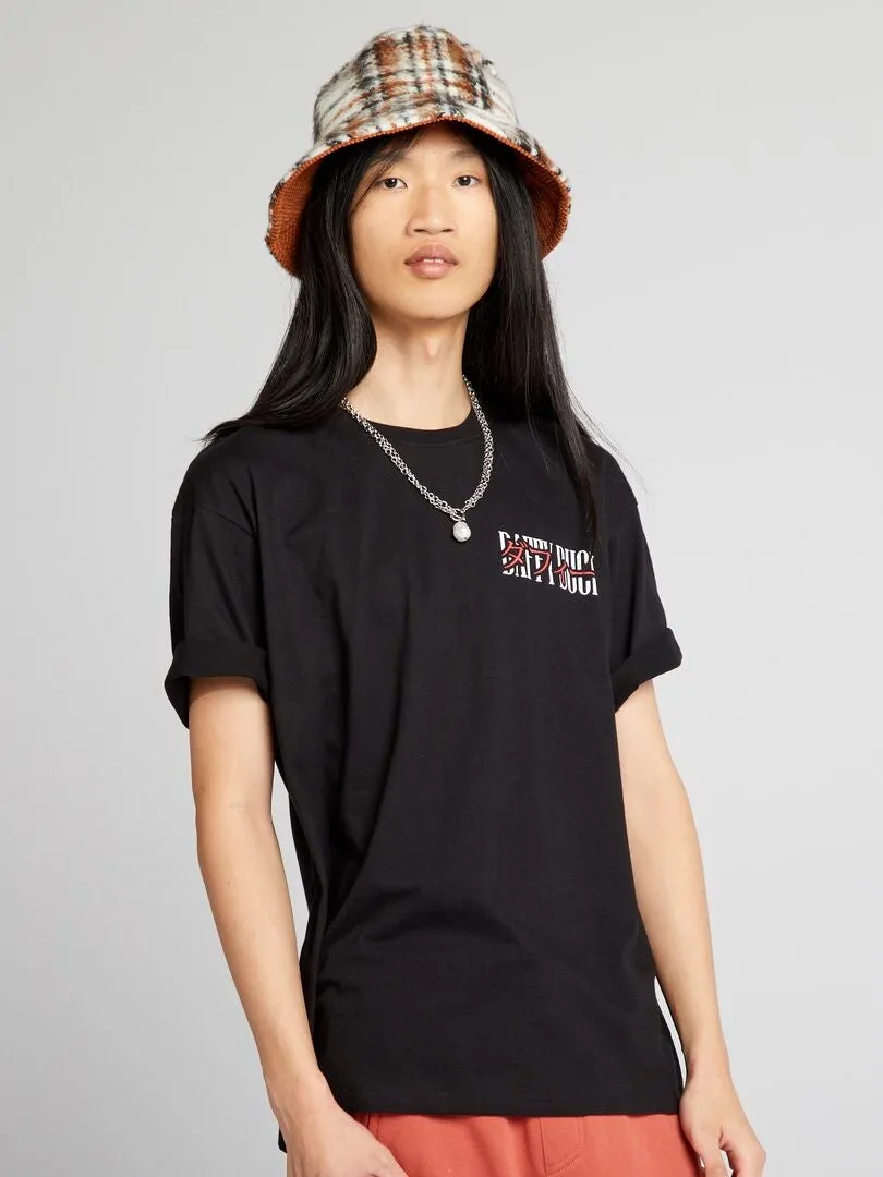 CAMISETA OVERSIZE 'LOONEY TUNES' CON CUELLO REDONDO  NEGRO