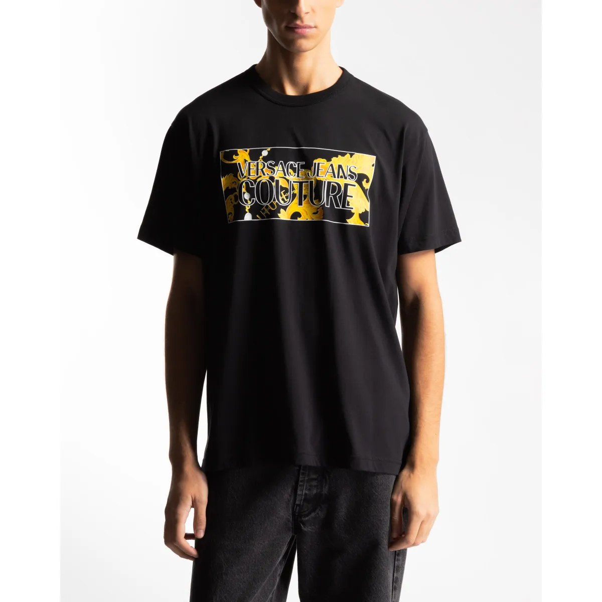 Camiseta Versace Jeans Couture 75GAHE01 Negro