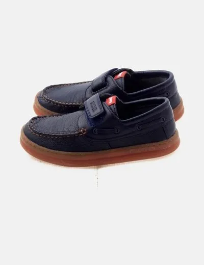 Camper Zapato azul de cuero