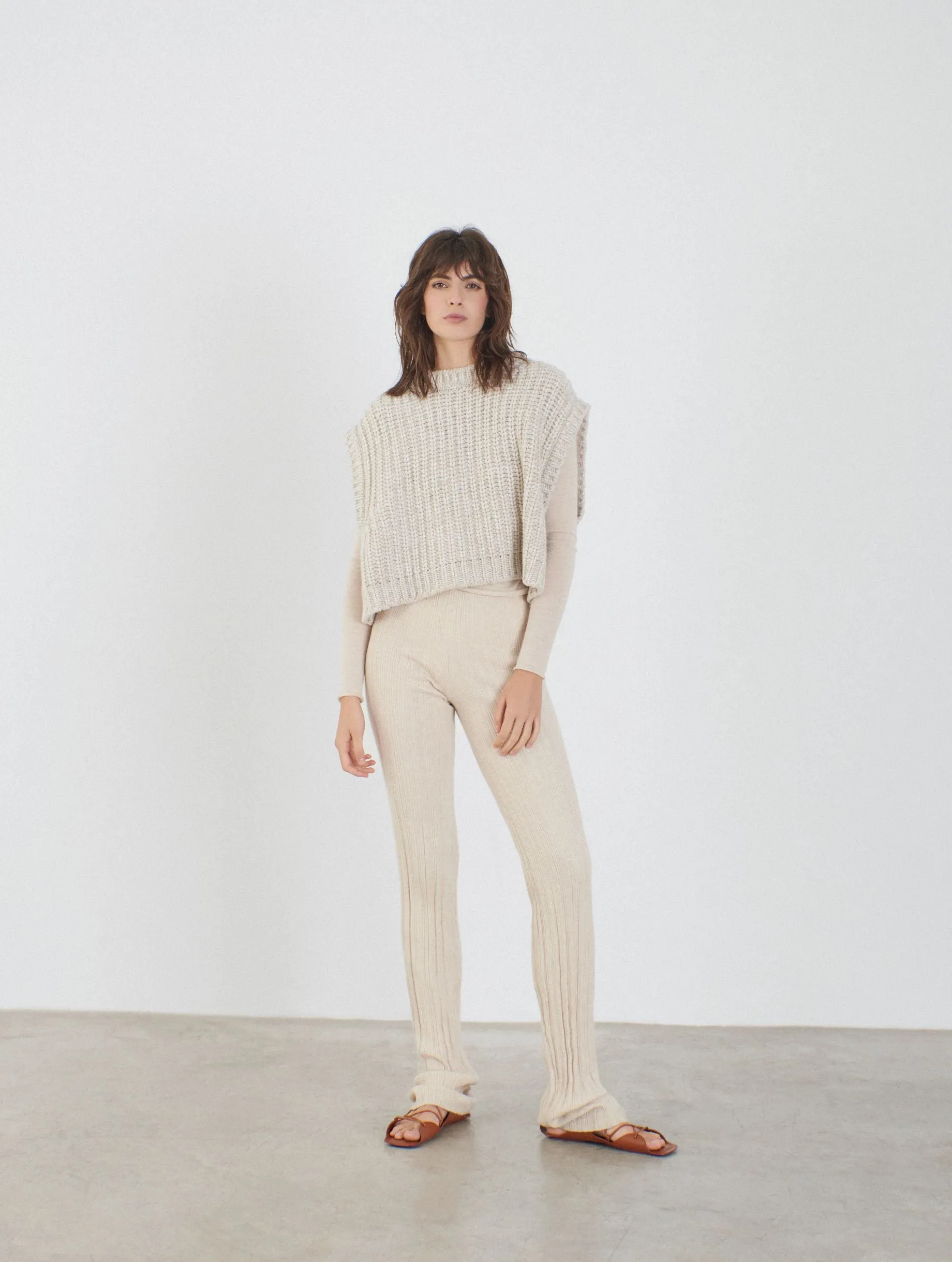 Chaleco Cashmere knitted  chunky