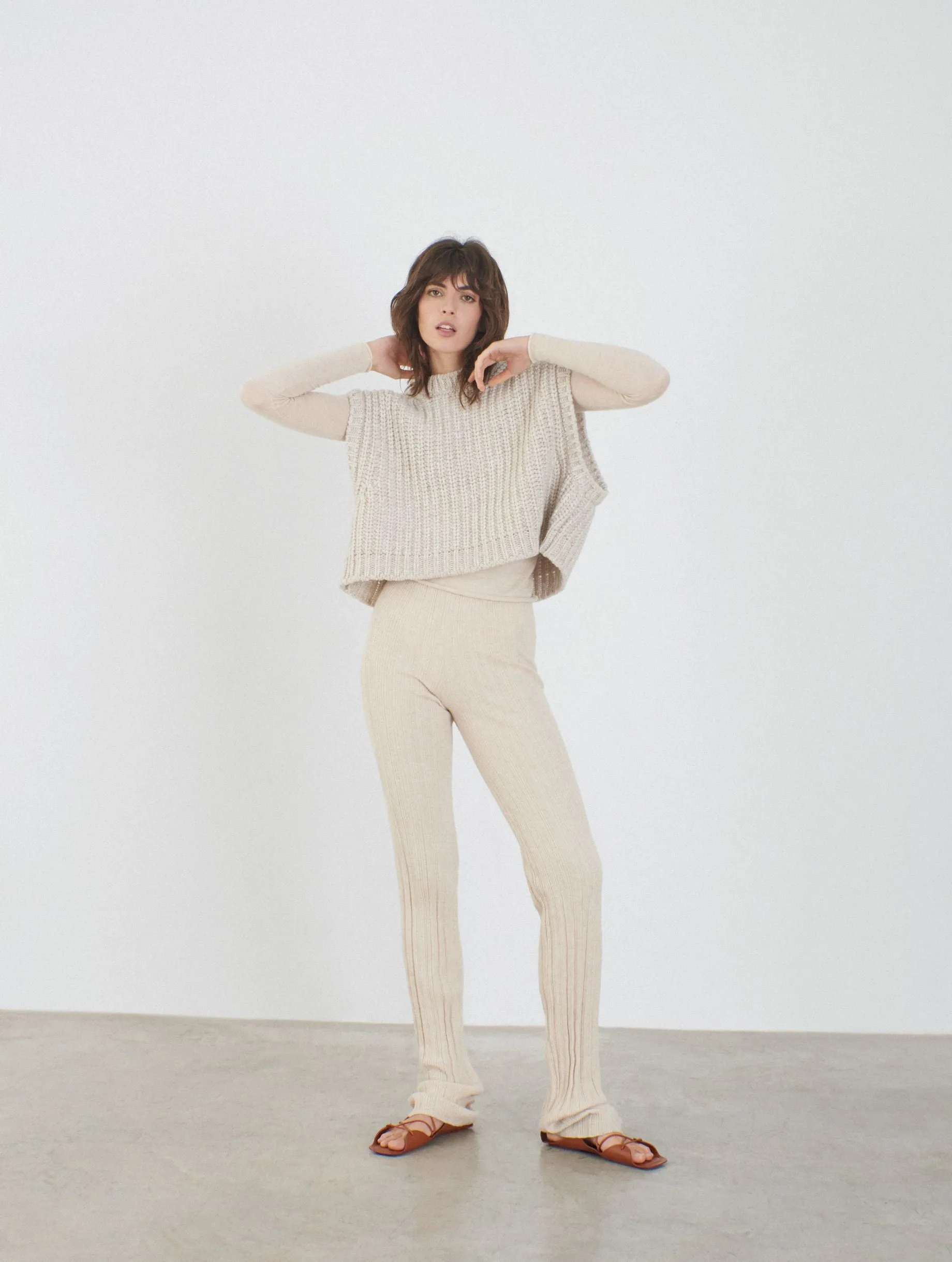 Chaleco Cashmere knitted  chunky