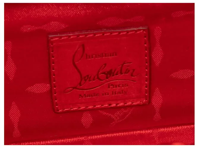 Clutch de marco duro en tono dorado Christian Louboutin 