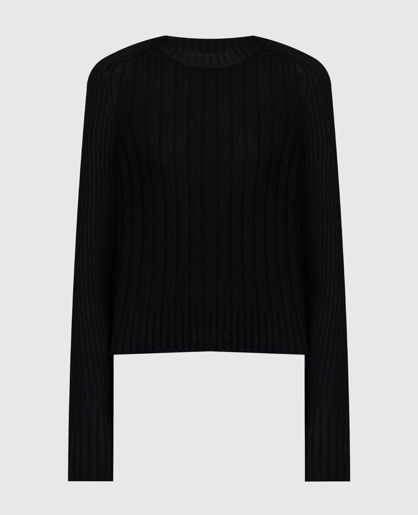 CO Black ribbed wool and cashmere sweater