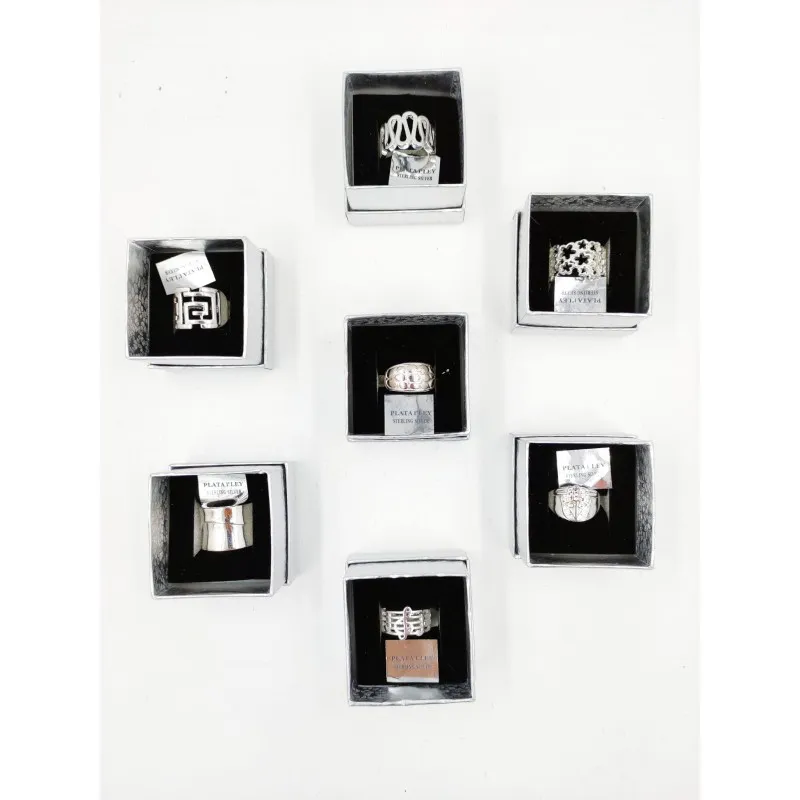 Collares Pendientes Anillos Pulseras bañado plata 925 lote surtido