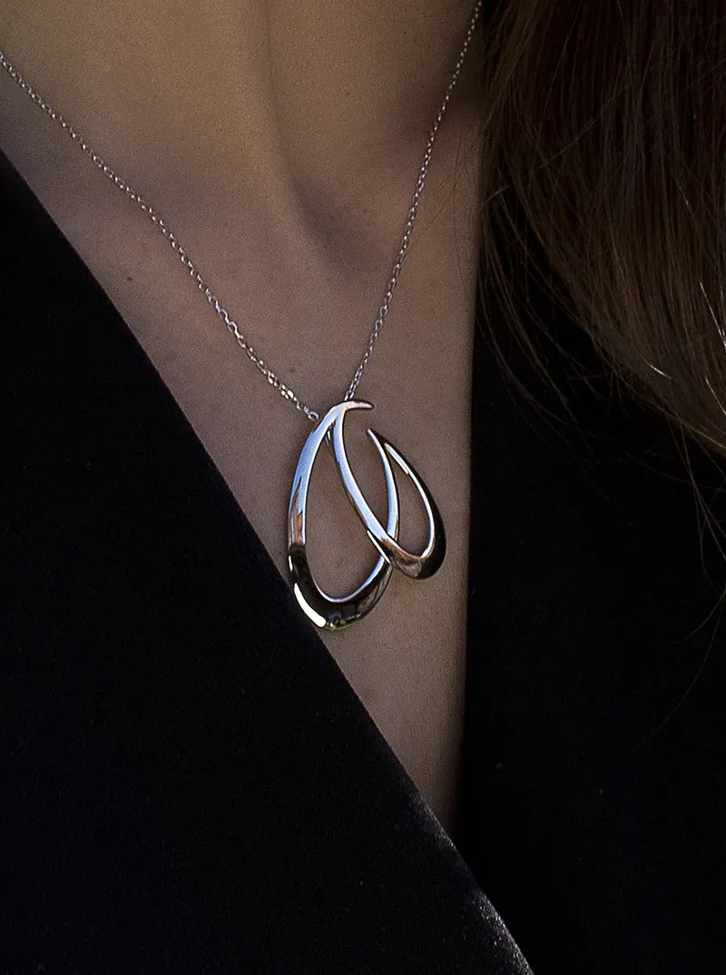 Collares plata originales diseo garabato