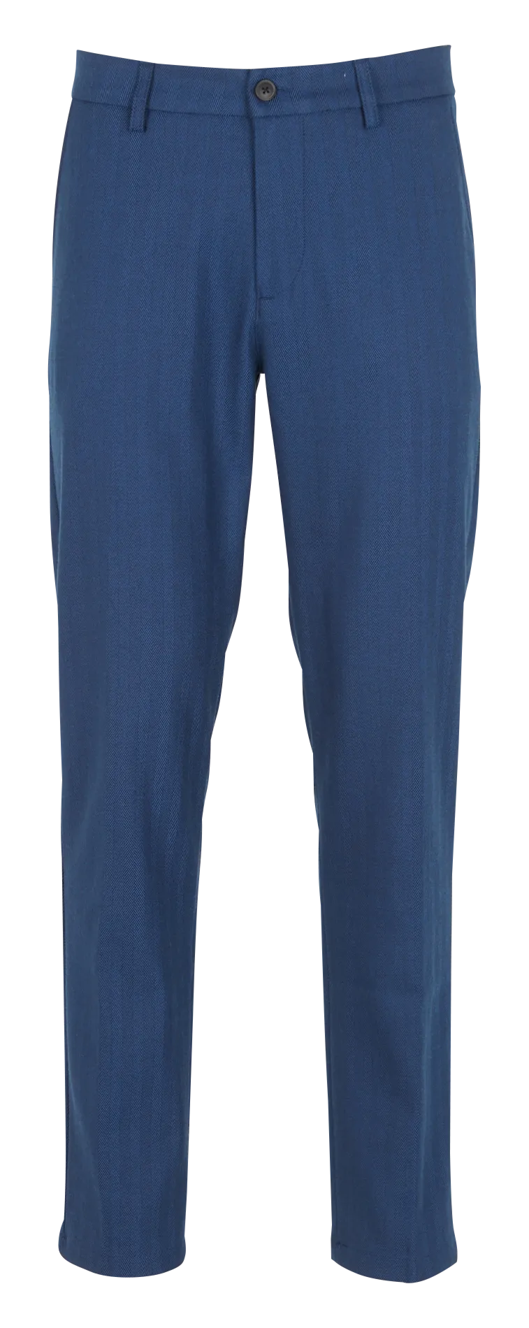 COMO  PANTALóN RECTO CON MOTIVO DE ESPIGAS EN AZUL