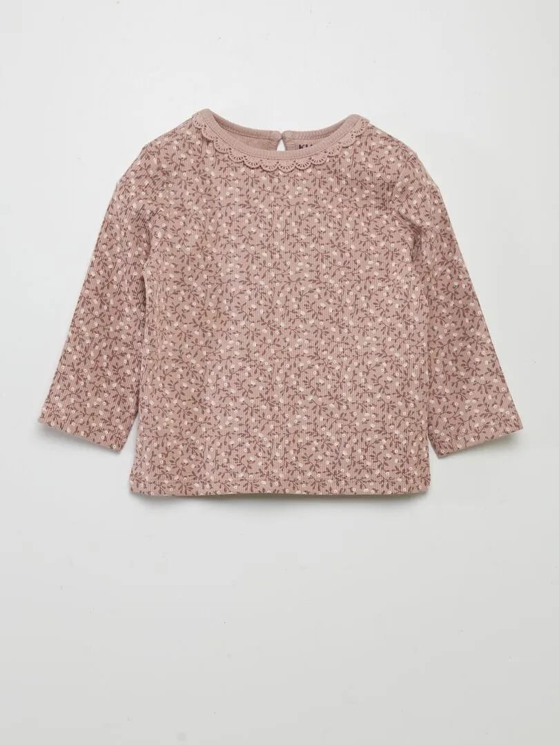 CONJUNTO DE CAMISETA + LEGGING DE CANALé  2 PIEZAS  ROSA