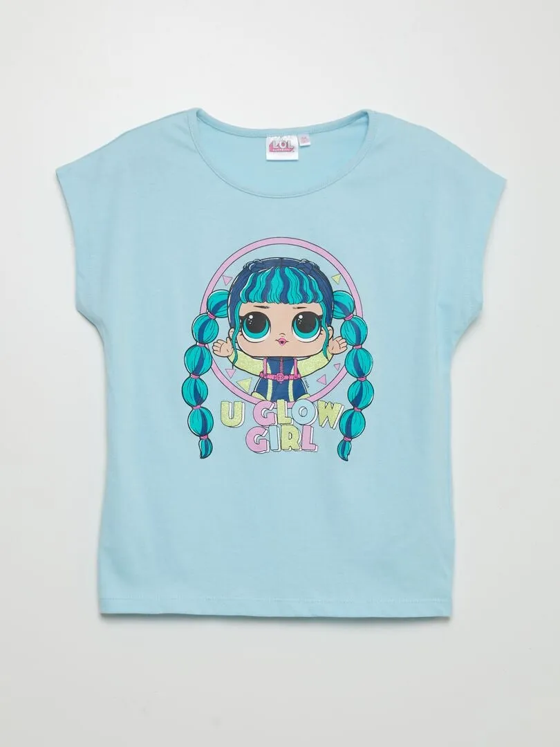 CONJUNTO DE CAMISETA + SHORT 'LOL'  2 PIEZAS  AZUL