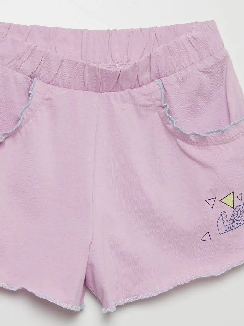 CONJUNTO DE CAMISETA + SHORT 'LOL'  2 PIEZAS  AZUL