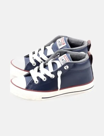Converse Zapatilla azul marino lace up de piel