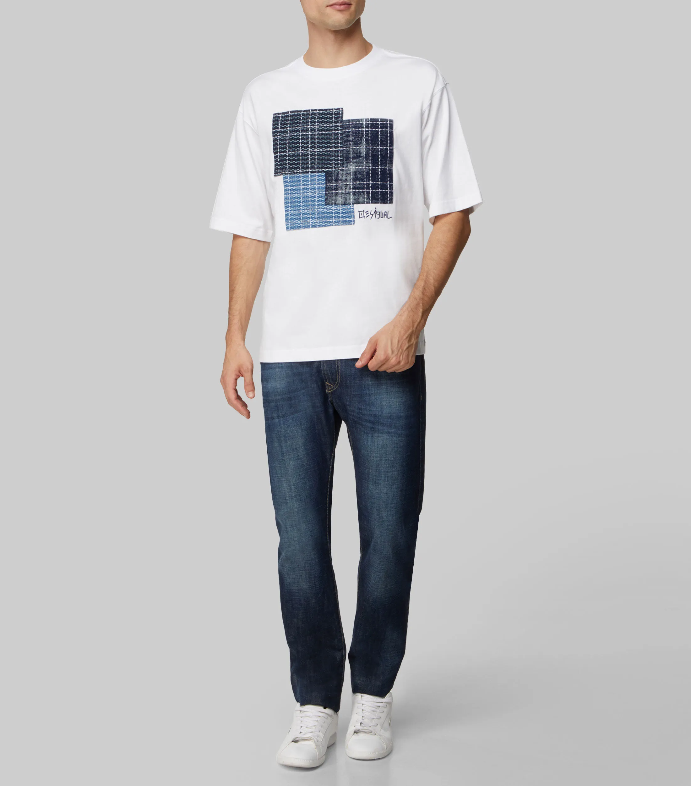 Desigual Playera Cuello Redondo Manga Corta Hombre