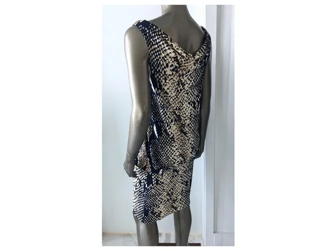 Diane Von Furstenberg Vestido DvF Mercedes de seda con estampado de pitón Multicolor 