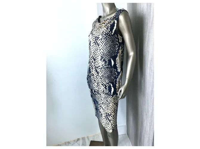 Diane Von Furstenberg Vestido DvF Mercedes de seda con estampado de pitón Multicolor 