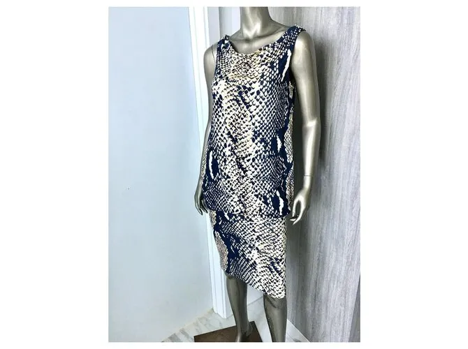 Diane Von Furstenberg Vestido DvF Mercedes de seda con estampado de pitón Multicolor 