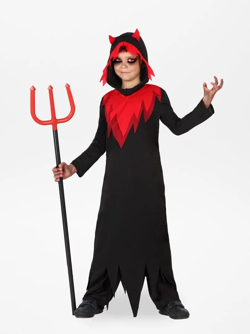 DISFRAZ DE DIABLO  NEGRO/ROJO