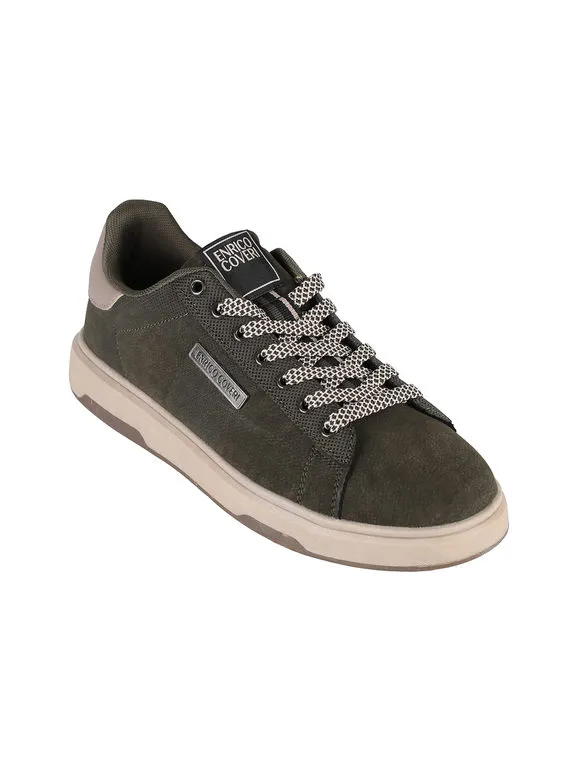 Enrico Coveri Zapatillas bajas efecto nobuck para hombre