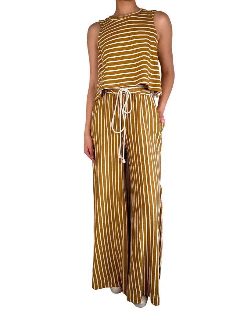 FREE PEOPLE Set Top Y Pantalón Con Tajos