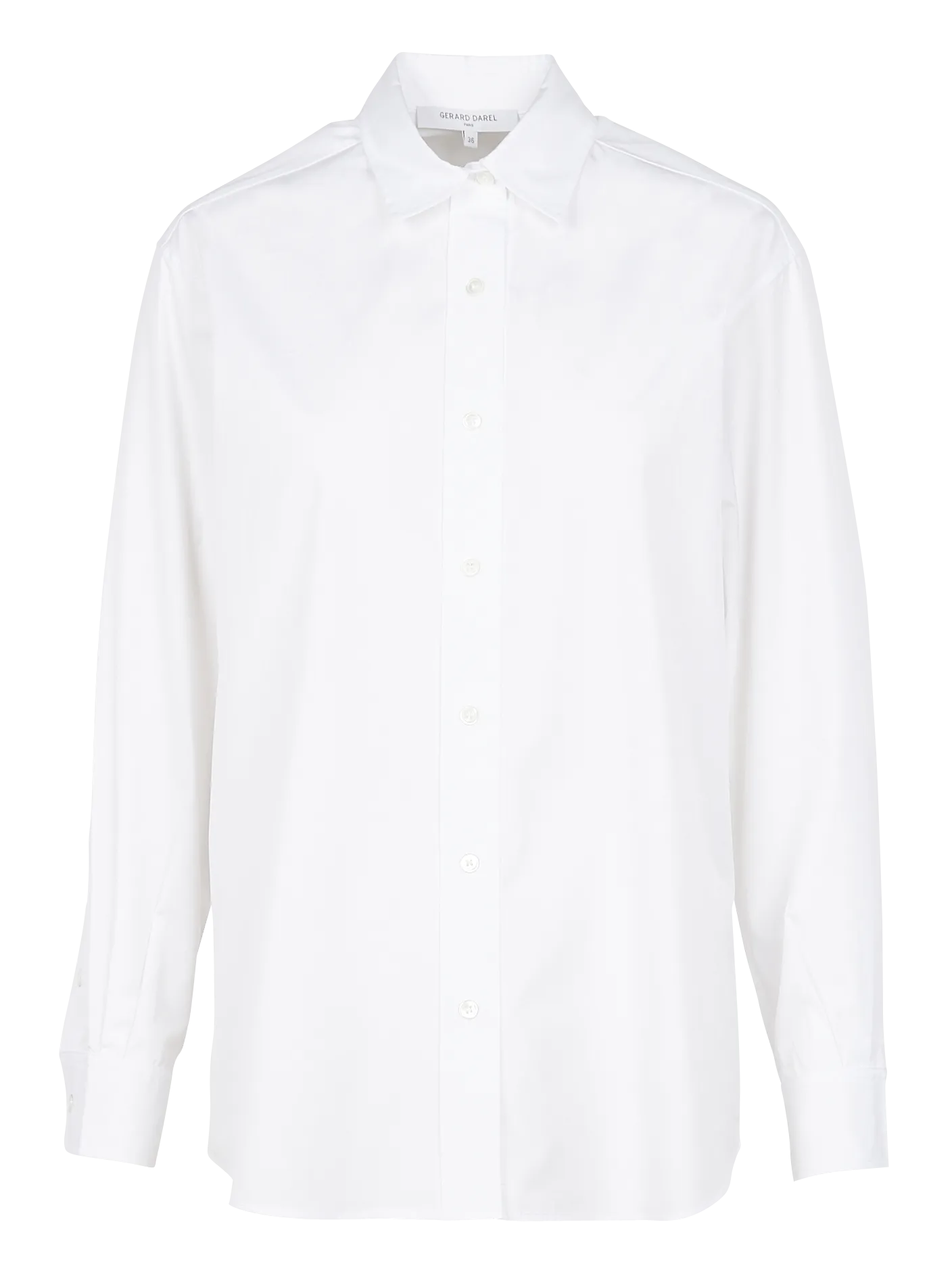 GERARD DAREL CLYDE    CAMISA DE ALGODóN CON CUELLO CLáSICO EN BLANCO