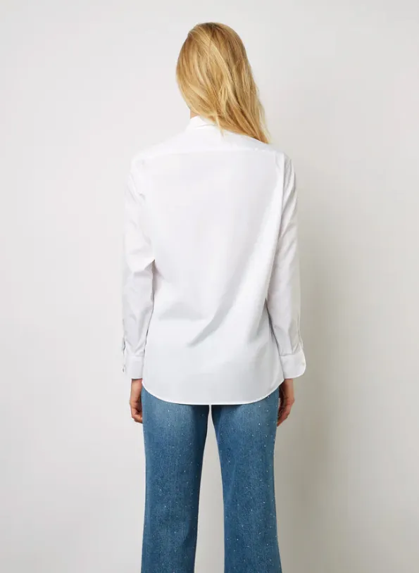GERARD DAREL CLYDE    CAMISA DE ALGODóN CON CUELLO CLáSICO EN BLANCO
