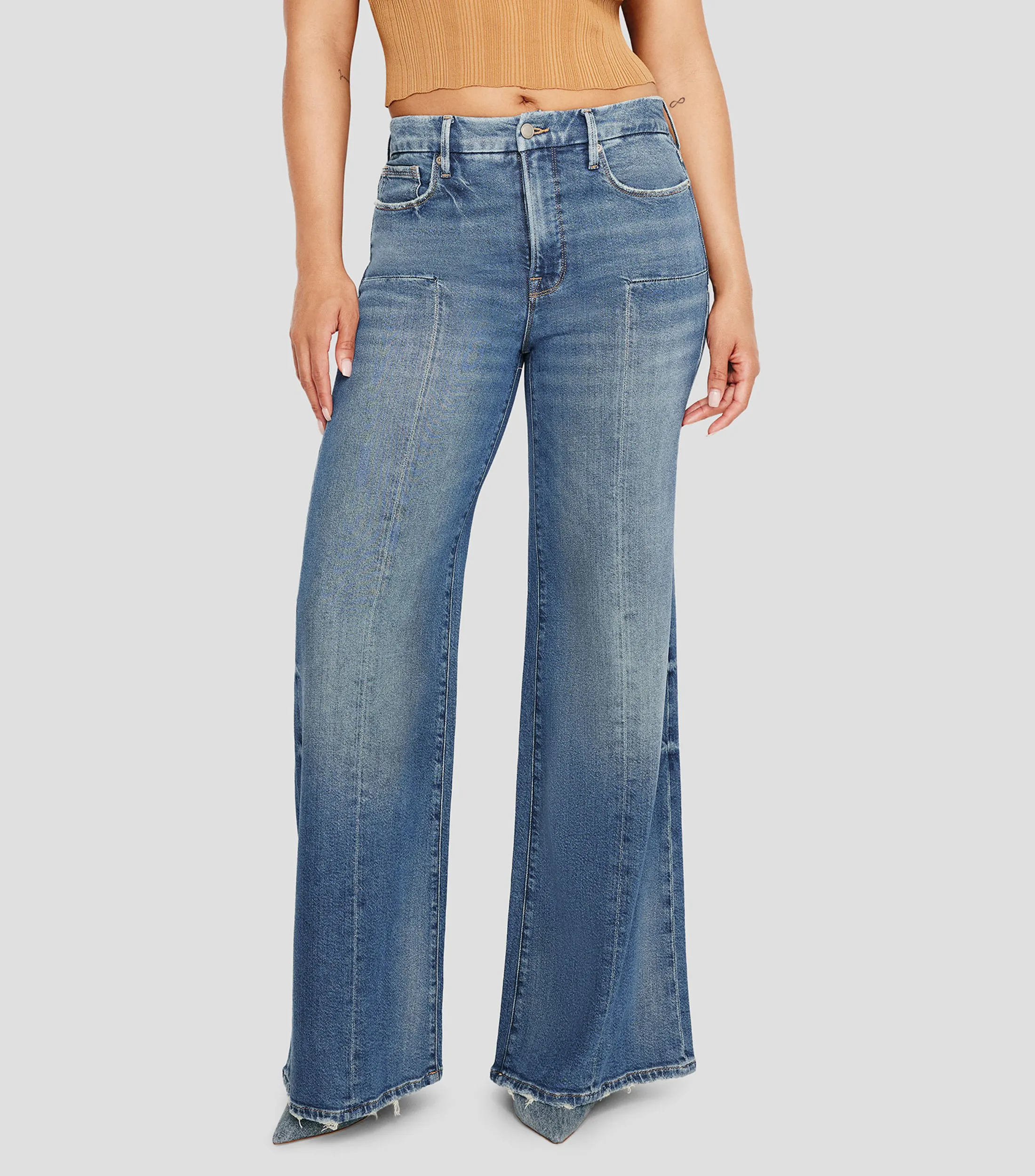 Good American Jeans Wideleg Mujer