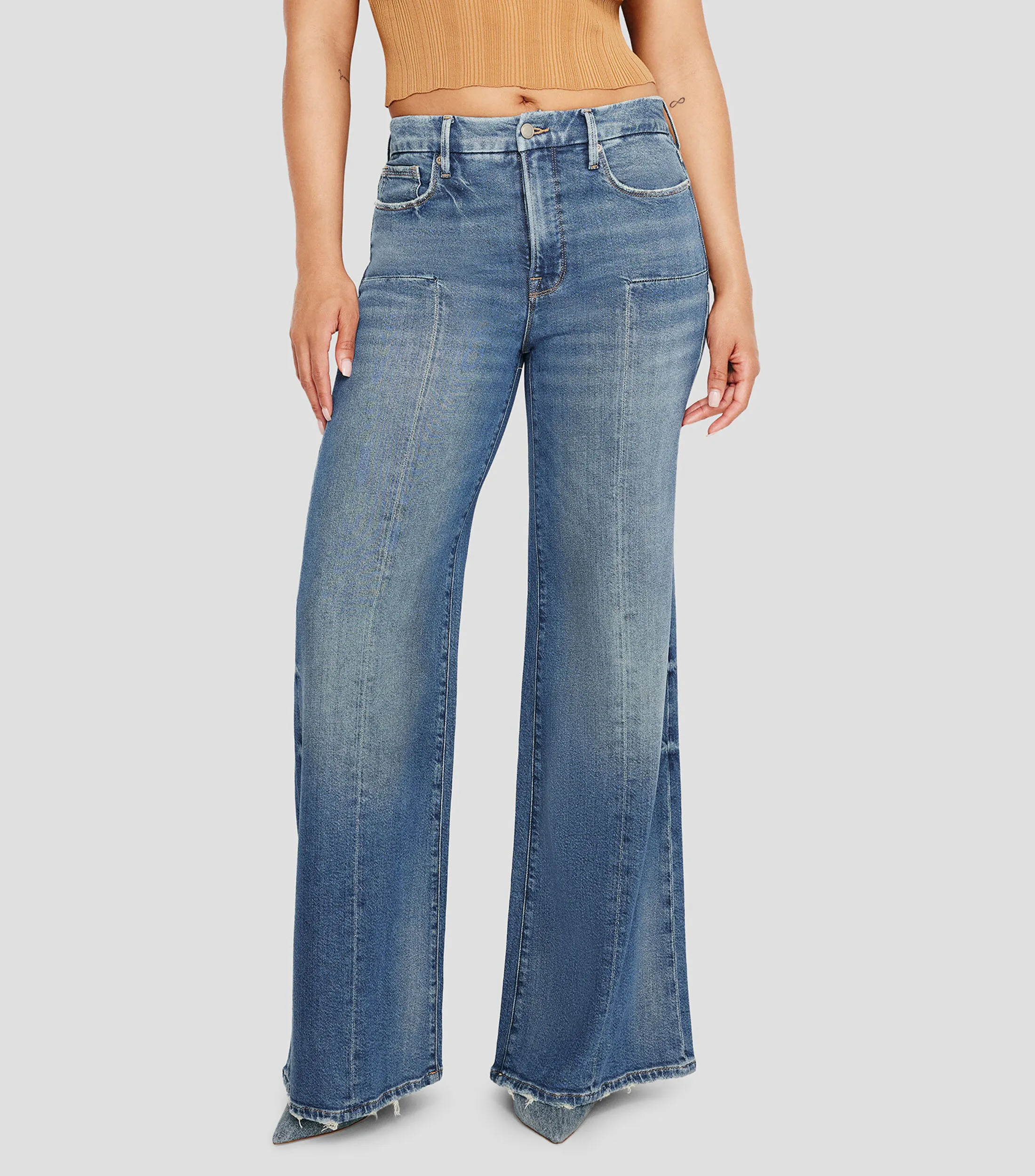 Good American Jeans Wideleg Mujer