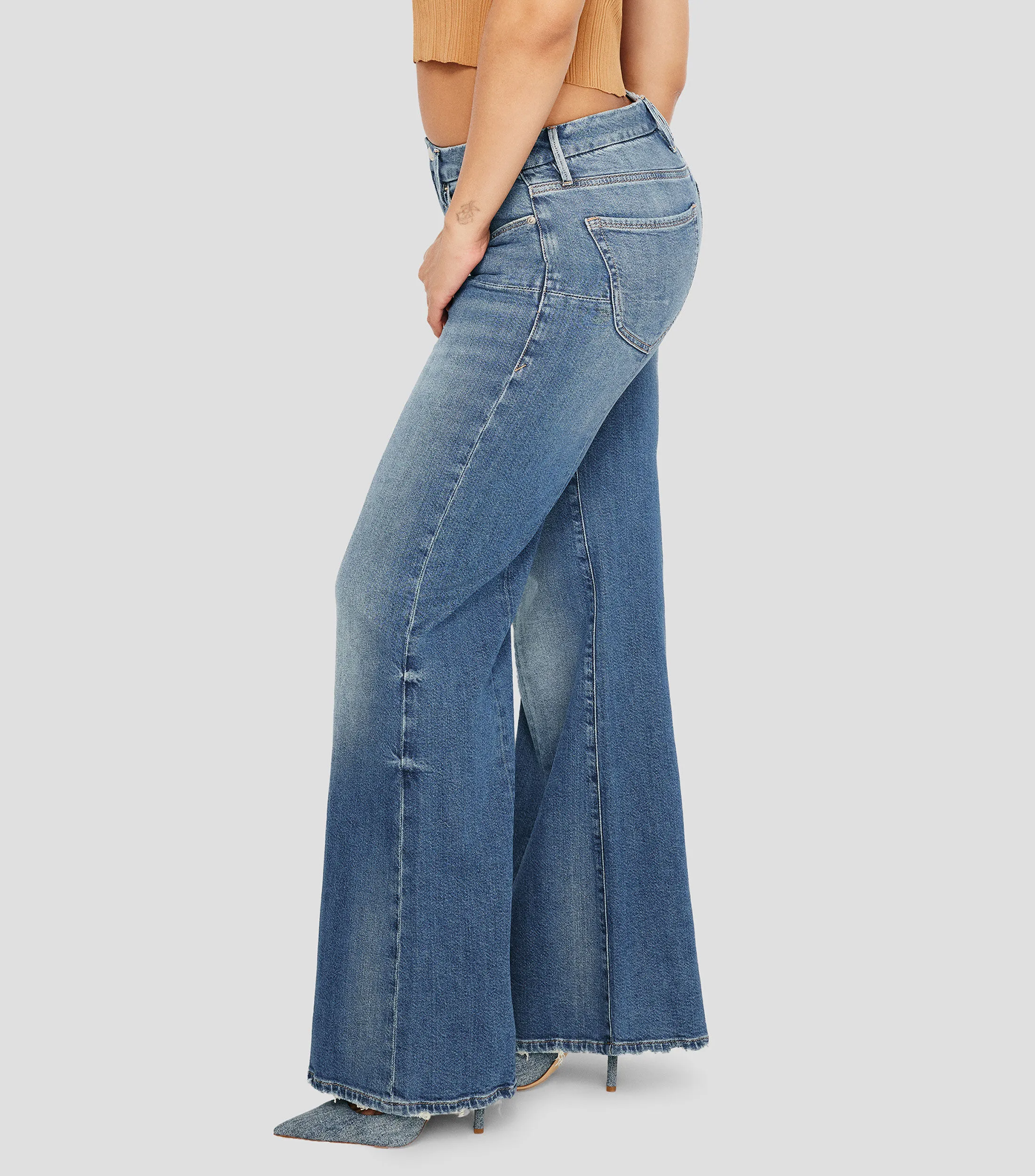 Good American Jeans Wideleg Mujer
