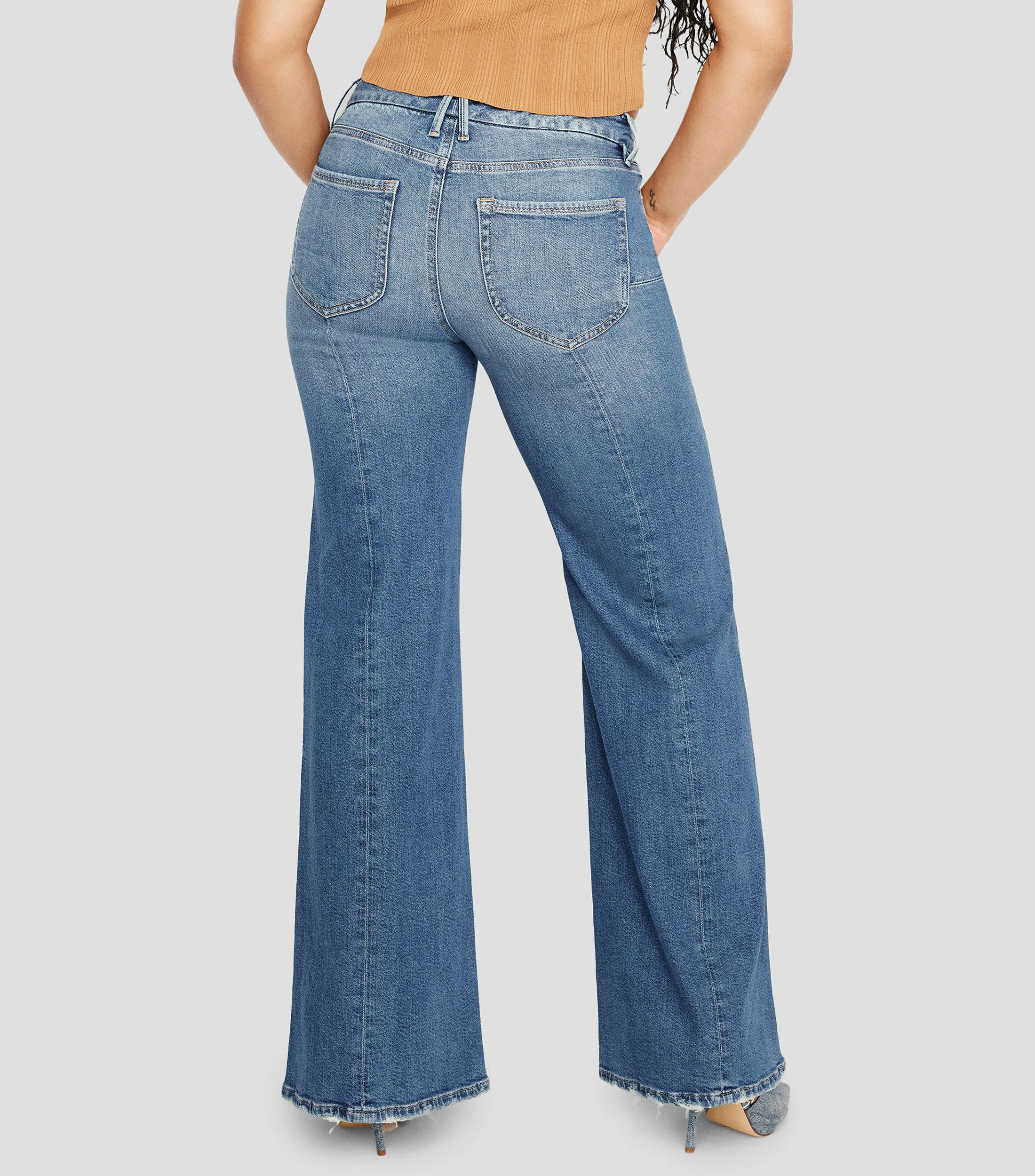 Good American Jeans Wideleg Mujer