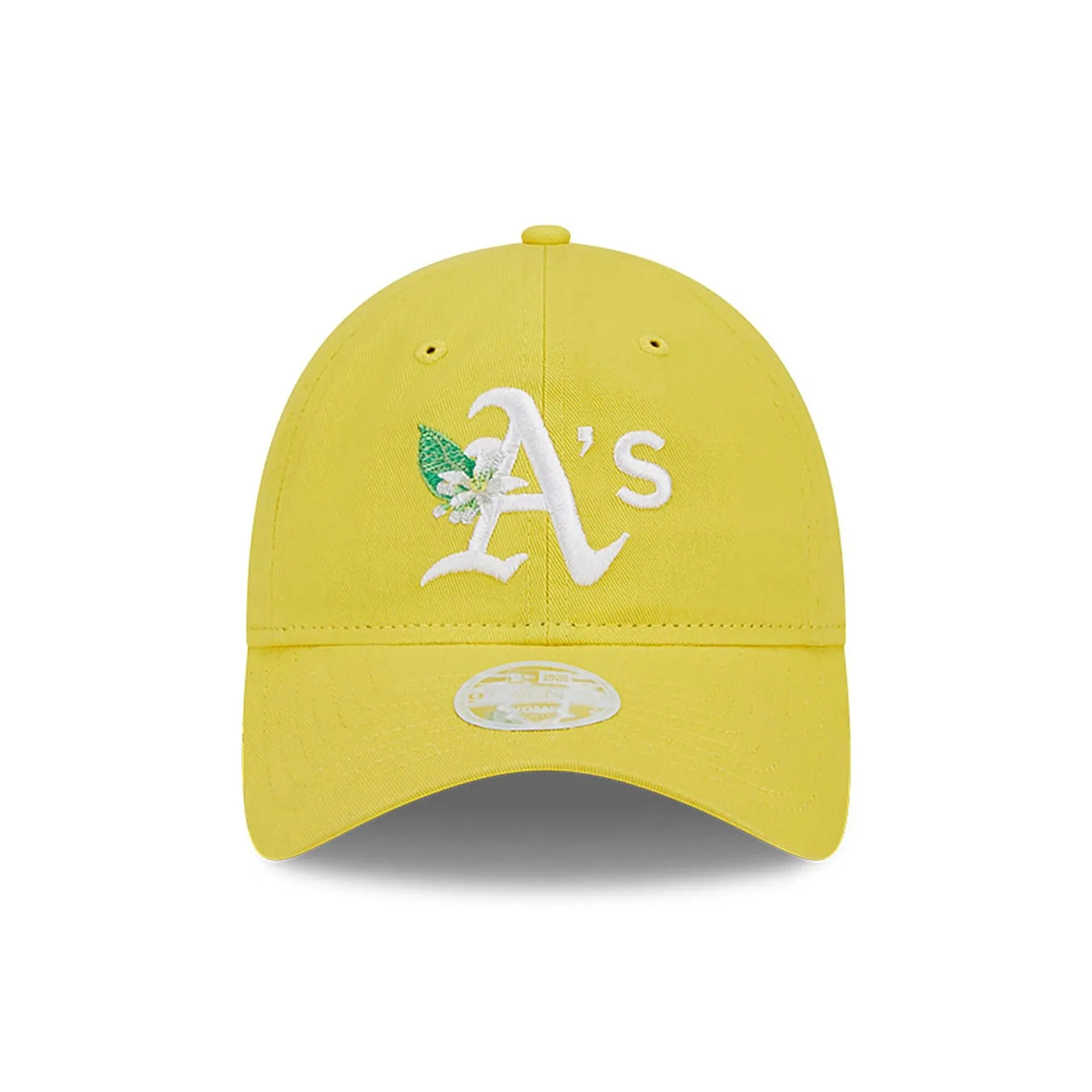 Gorra ajustable Oakland Athletics para mujer en amarillo floreado 9TWENTY