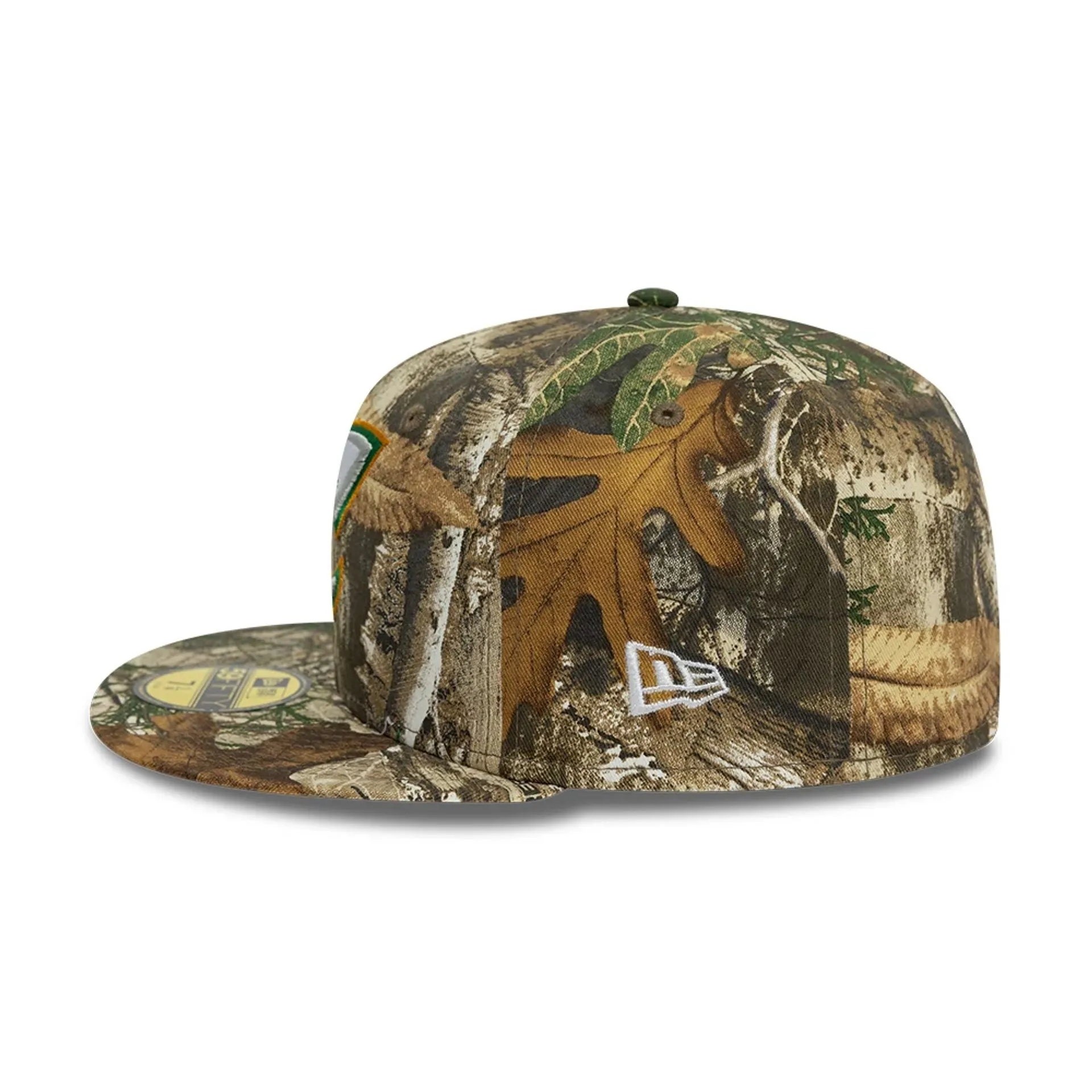 Gorra ajustada Columbus Clippers Real Tree con estampado completo en tonos caqui 59FIFTY.