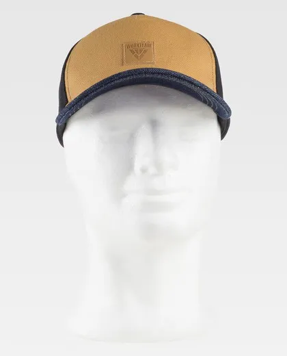 Gorra color Negro+Beige+Vaquero