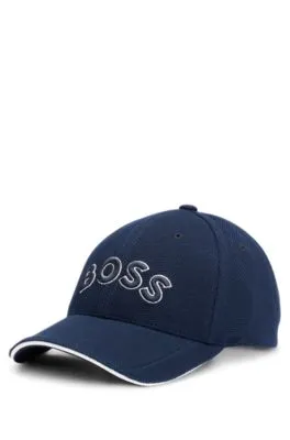 Gorra de piqué tejido con logo bordado