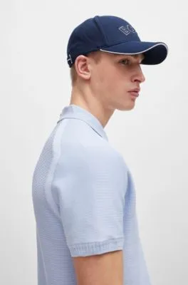Gorra de piqué tejido con logo bordado
