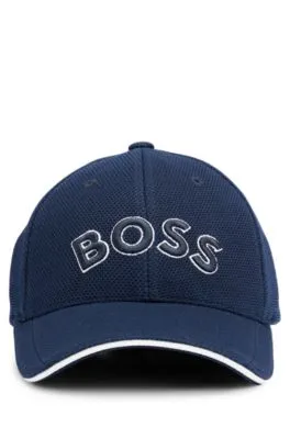 Gorra de piqué tejido con logo bordado