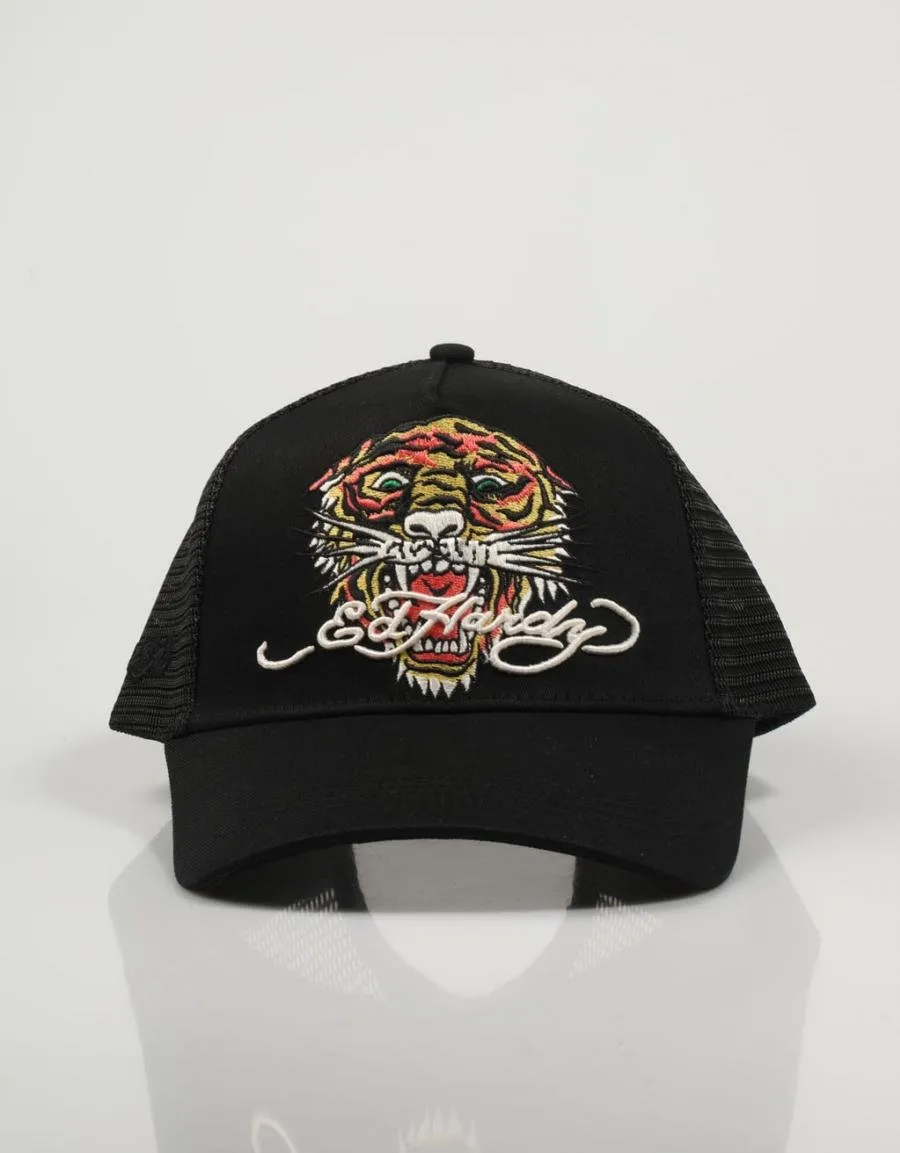  gorra ED HARDY Roar Twill Front Mesh Trucker en Preto 79178