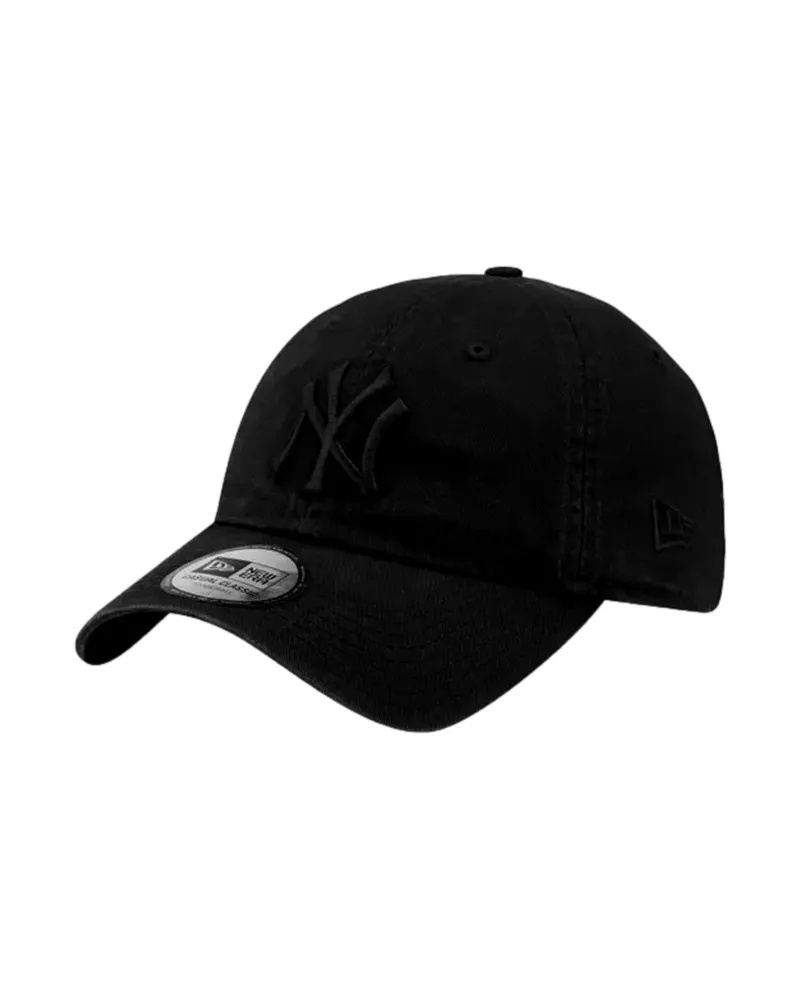 GORRA NEW ERA NEGRA LOGO YANKEES BORDADO FRENTE