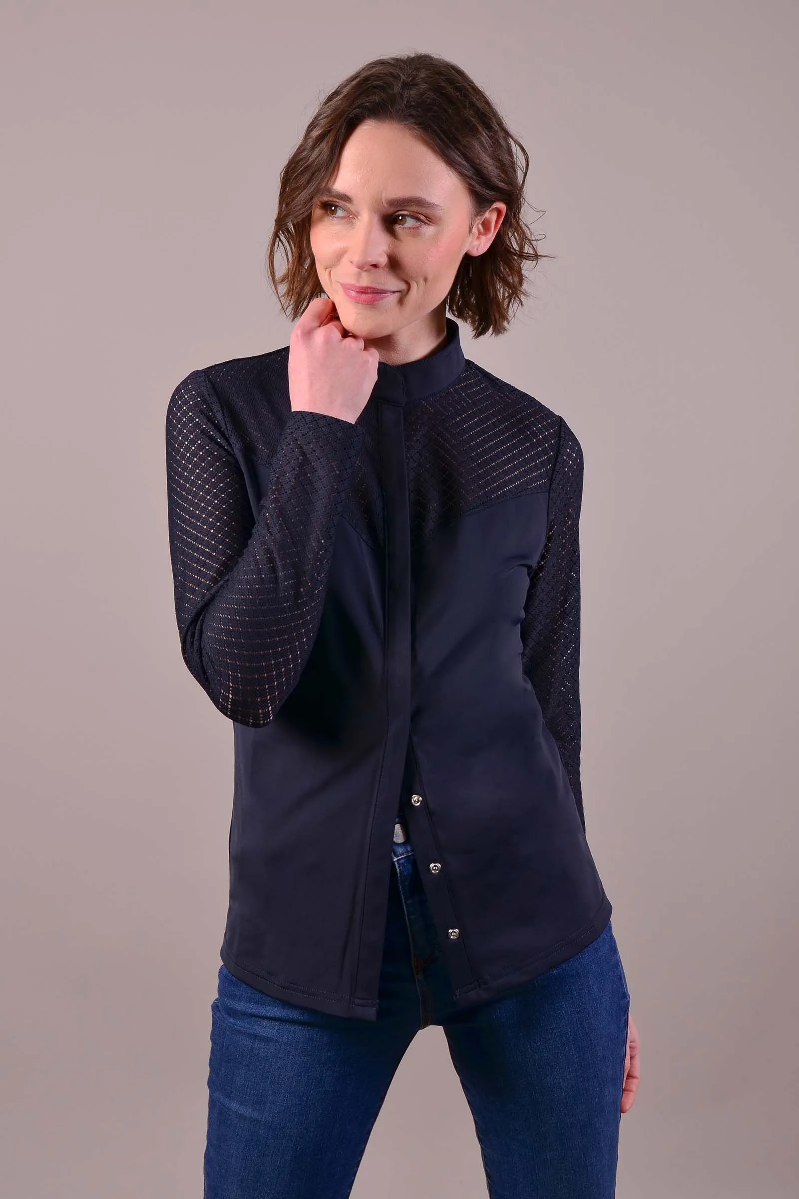 Harcour Camisa Polo Manga Larga para Mujer Shami