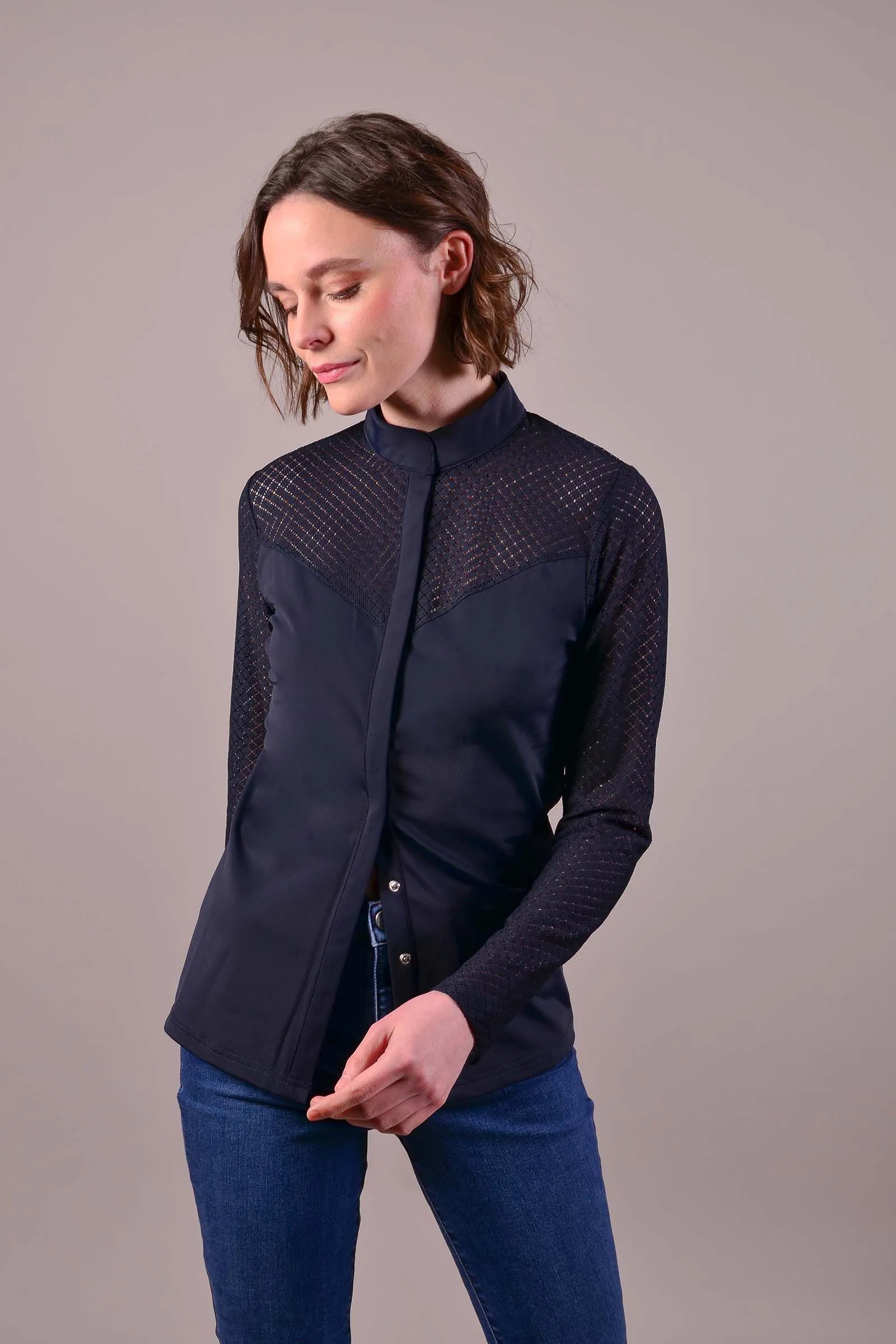 Harcour Camisa Polo Manga Larga para Mujer Shami
