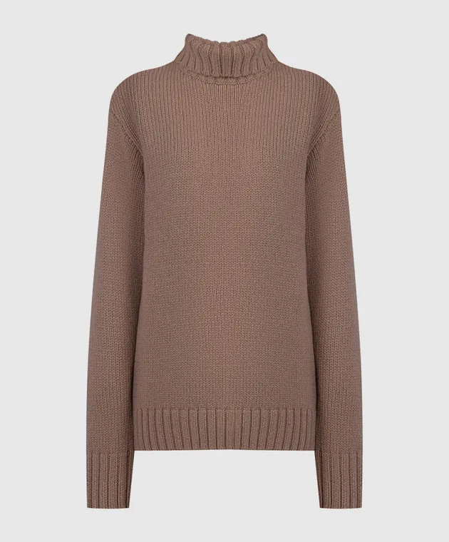 Helmut Lang Brown sweater with wool and cashmere