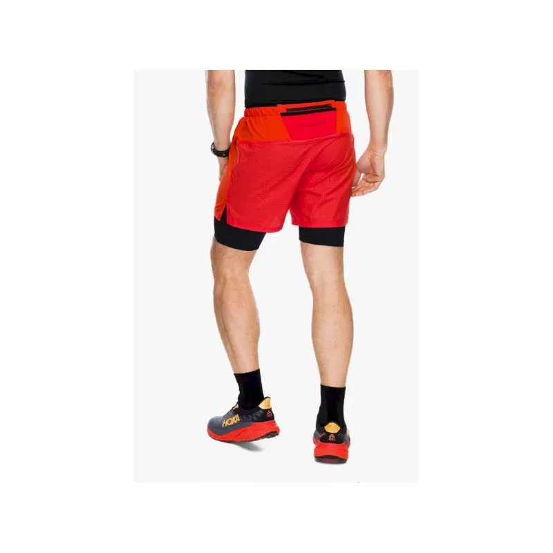 Hombres La Sportiva Trail Bite Short (Tomate Cereza/Negro)