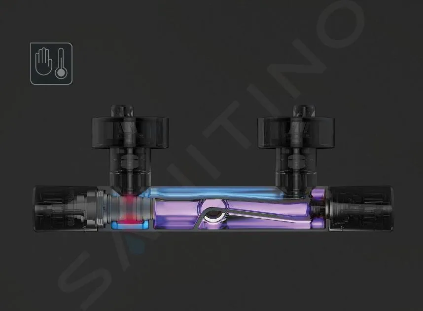 IDEAL STANDARD CERATHERM  GRIFO TERMOSTáTICO DE DUCHA T25, NEGRO A7201XG