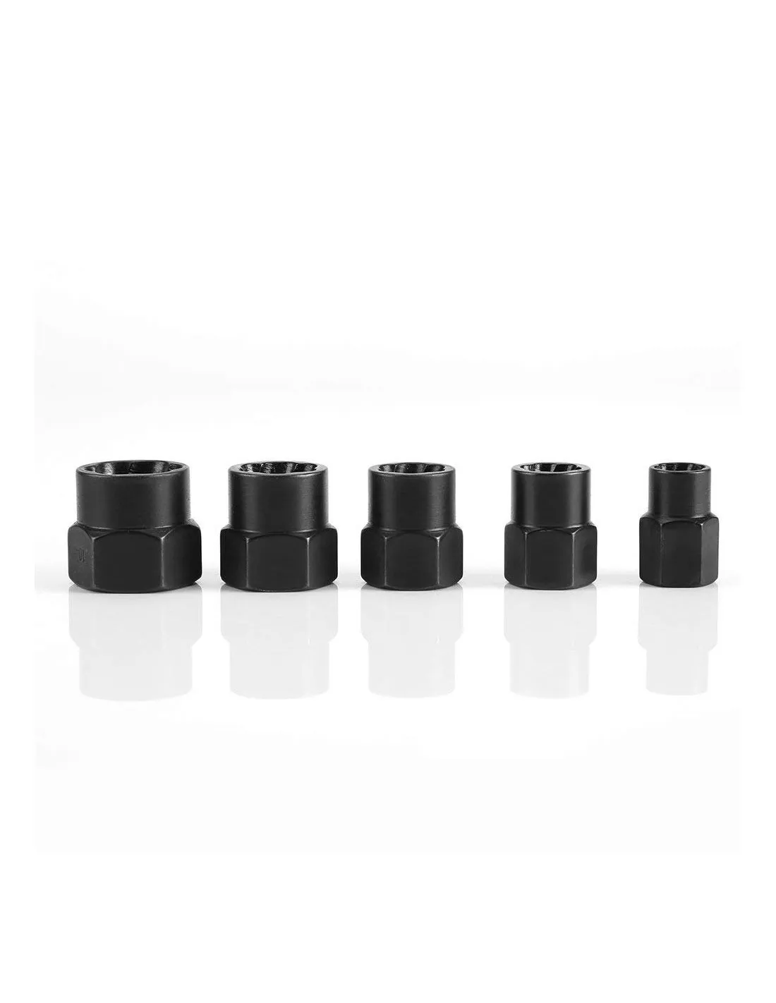 Juego de vasos para quitar tuercas y tornillos dañados, redondos, oxidados y tornillos antirrobo (Vasos Twist), 11 piezas
