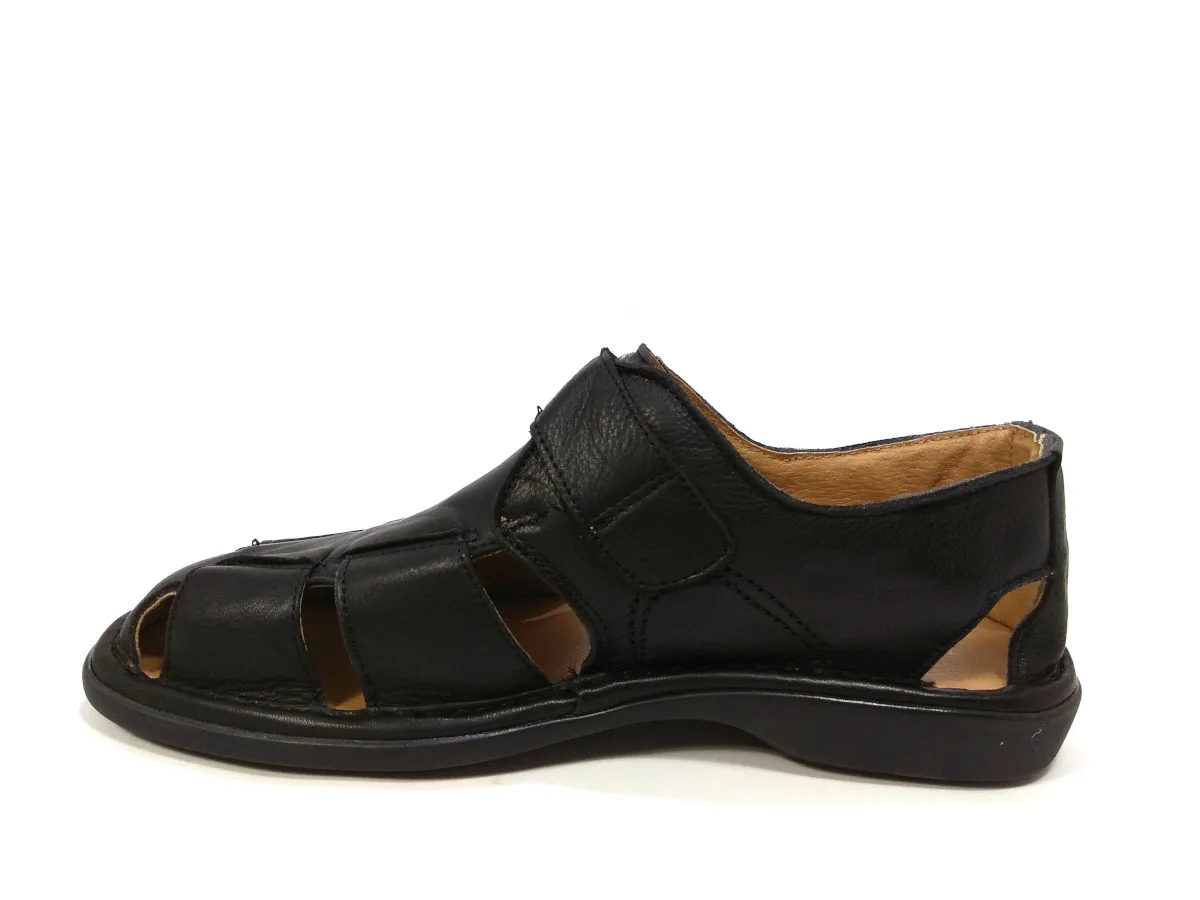 Kalfu Sandalia cerrada velcro 8013 Negro