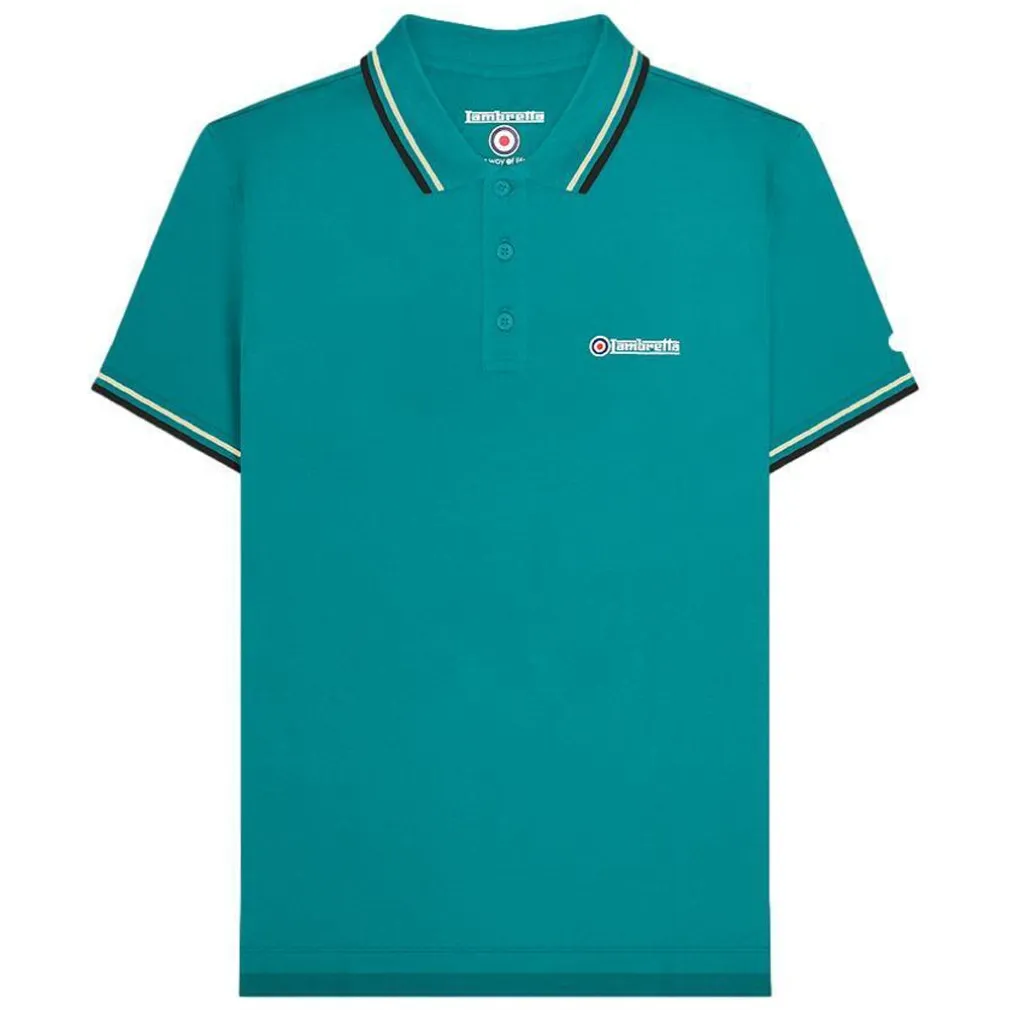 LAMBRETTA DOBLE PUNTA HOMBRE POLO SS1608LAGUNA PROFUNDA