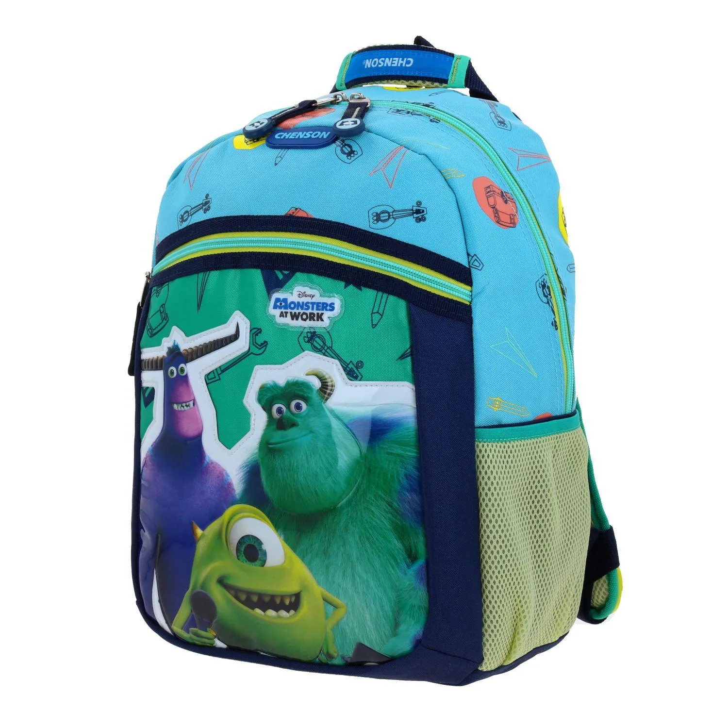 Mochila Azul Monsters At Work Mediana Para Nio Chenson Aufter