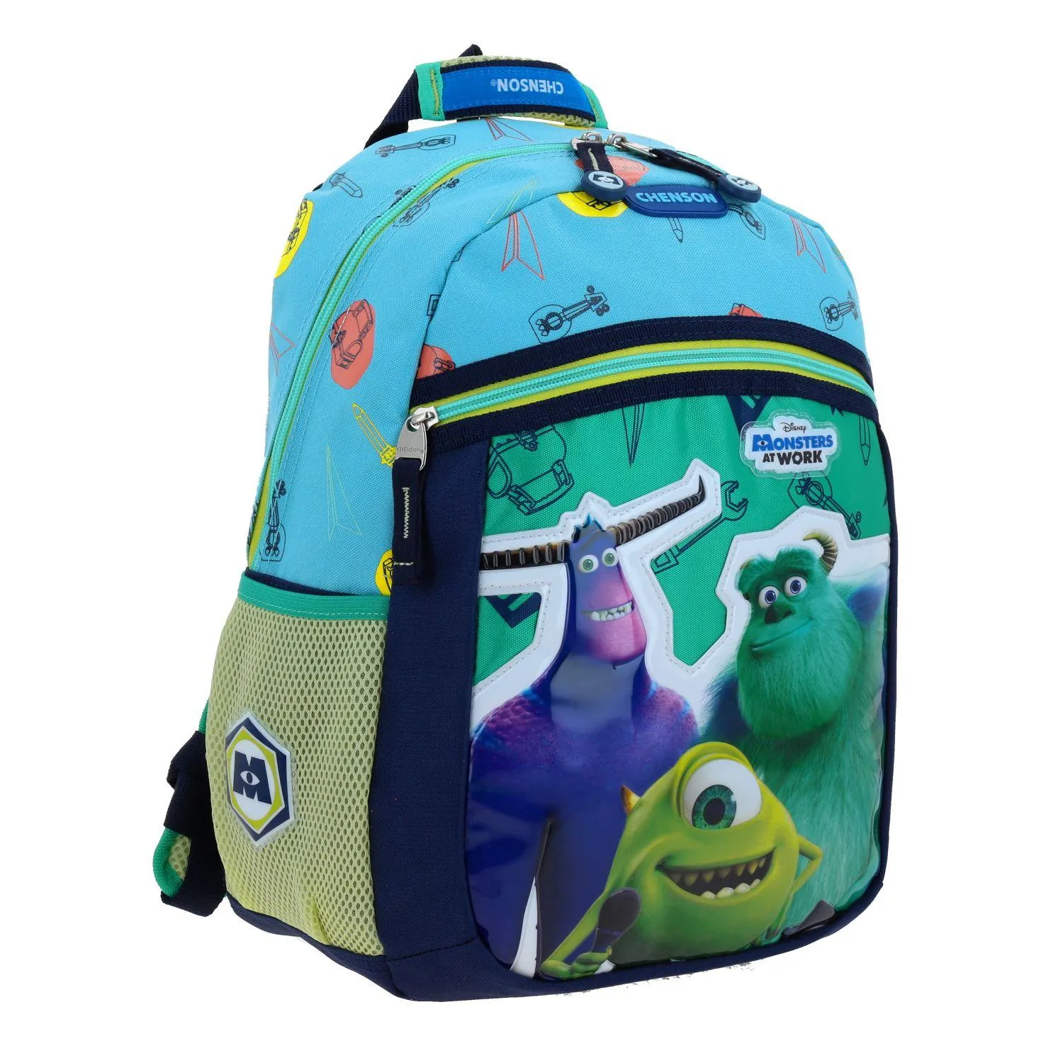 Mochila Azul Monsters At Work Mediana Para Nio Chenson Aufter