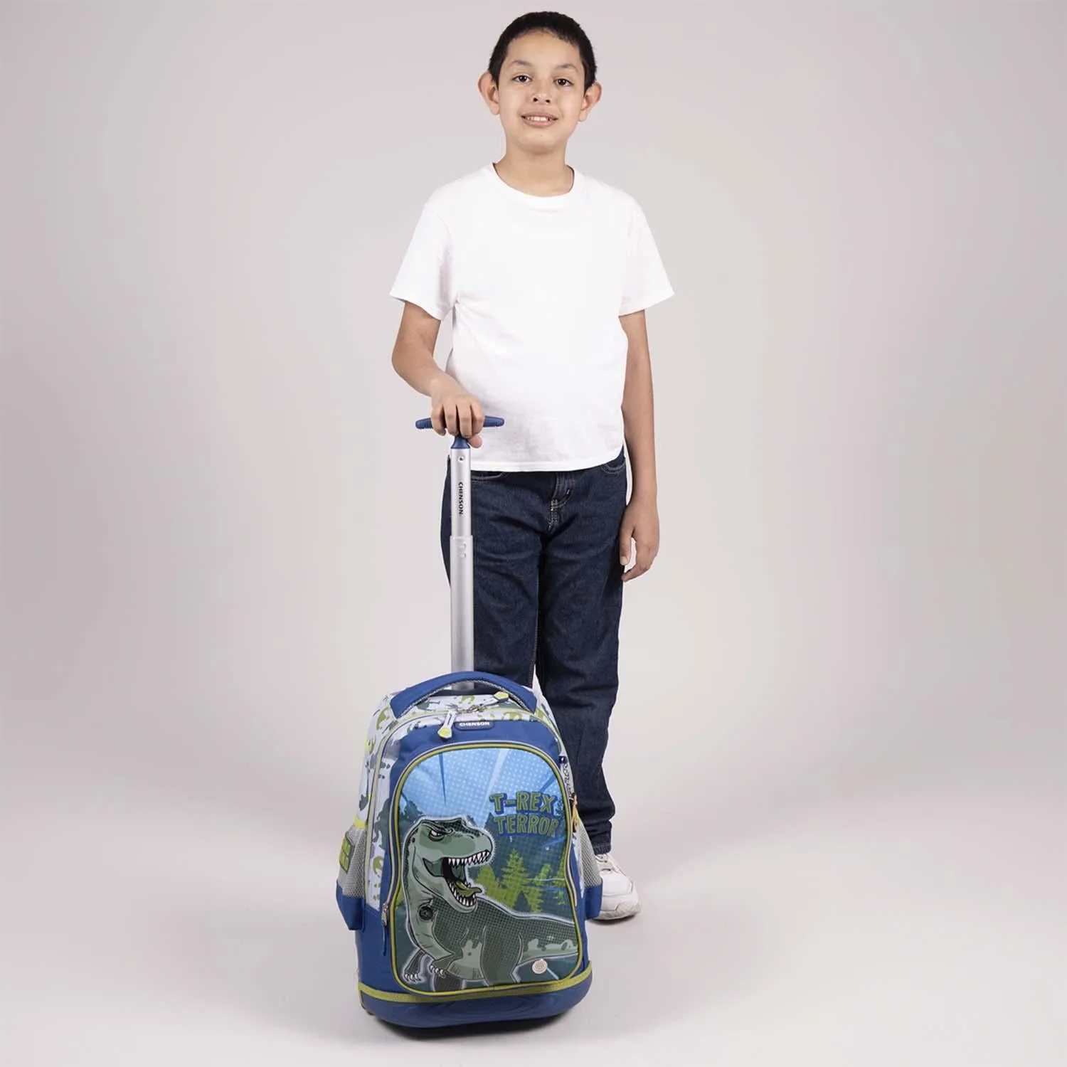 Mochila Con Ruedas Azul Grande Para Nio Chenson Trerror