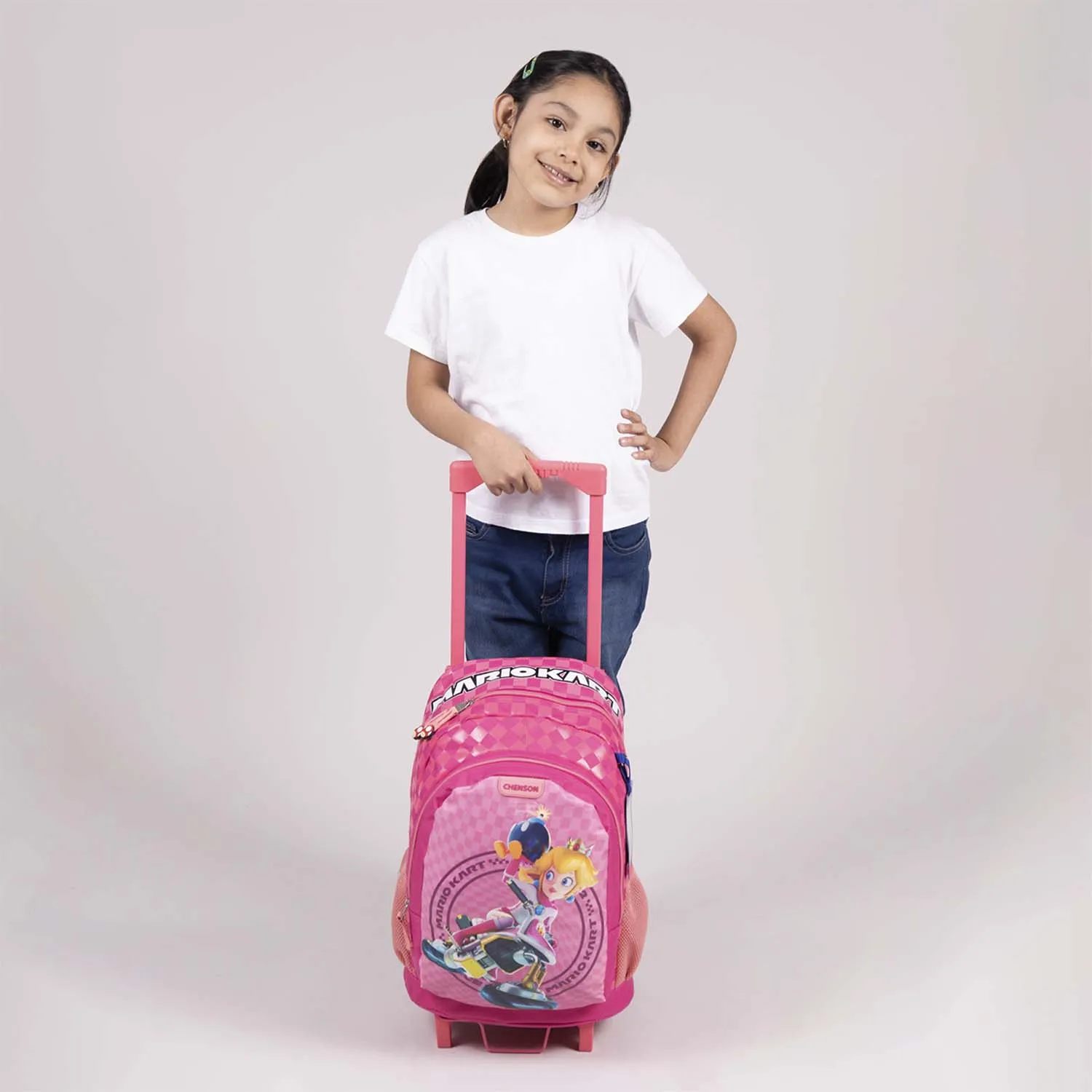 Mochila Con Ruedas Fuchsia Princes Peach Para Nia Chenson Moma