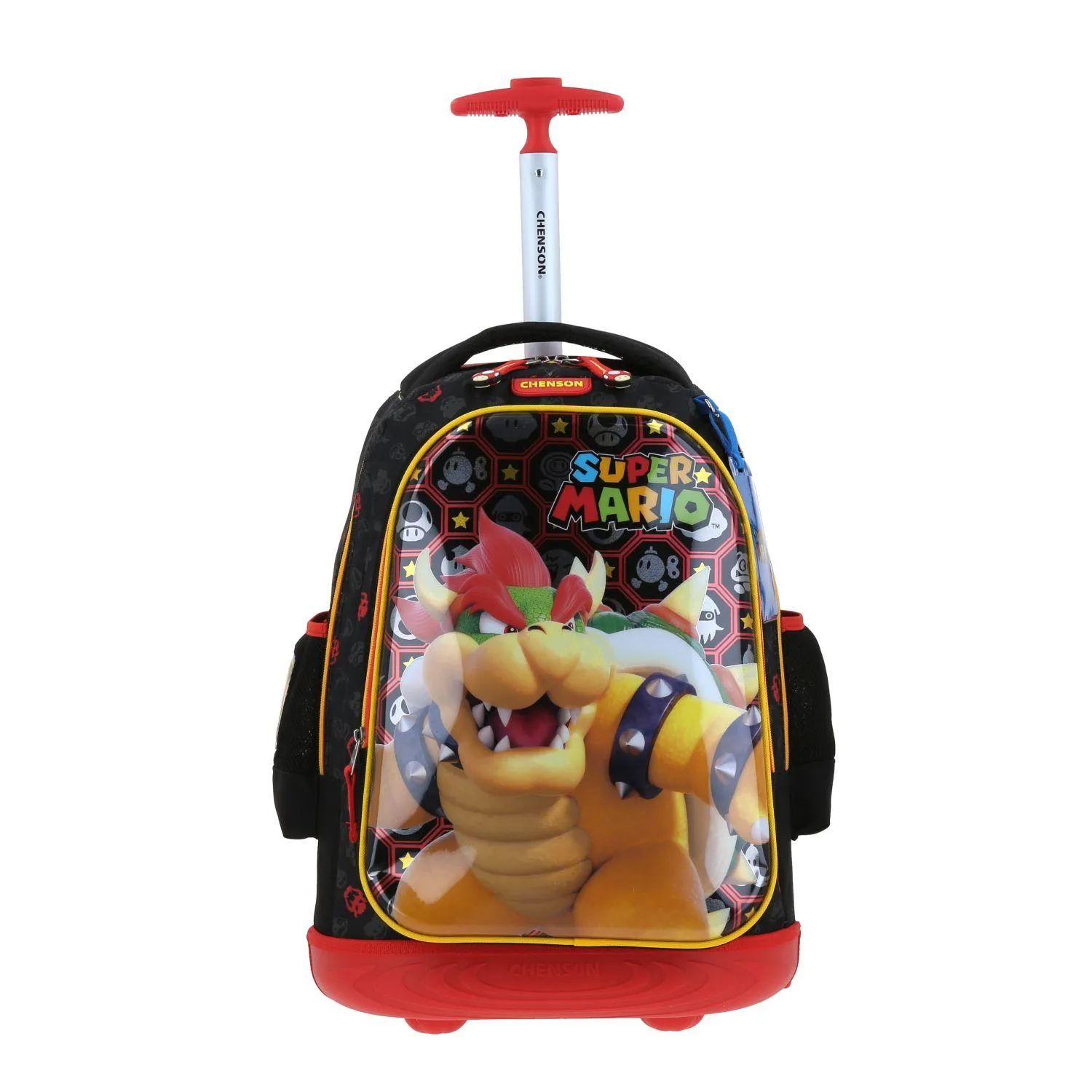 Mochila con Ruedas Negra Mario Bros Chenson