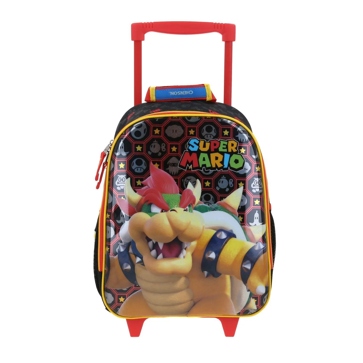 Mochila Con Ruedas Negra Marios Bros Para Nio Chenson Rewo
